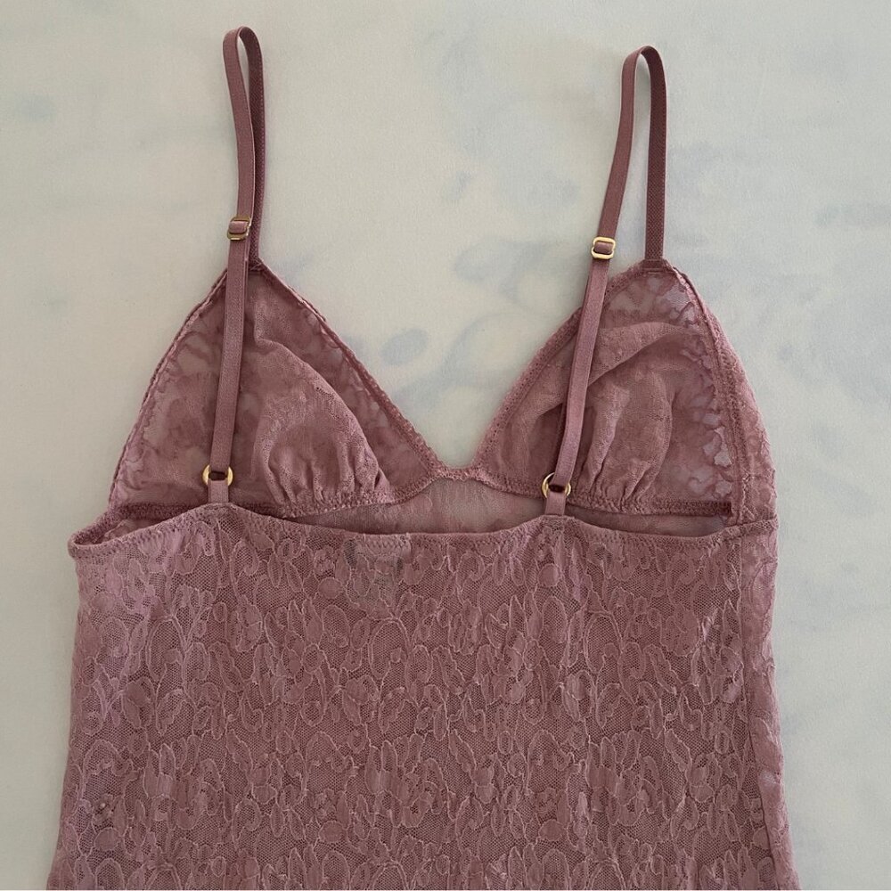 Victoria's Secret Mauve Mesh Lace Lingerie Slip Dress - Picture 5 of 8